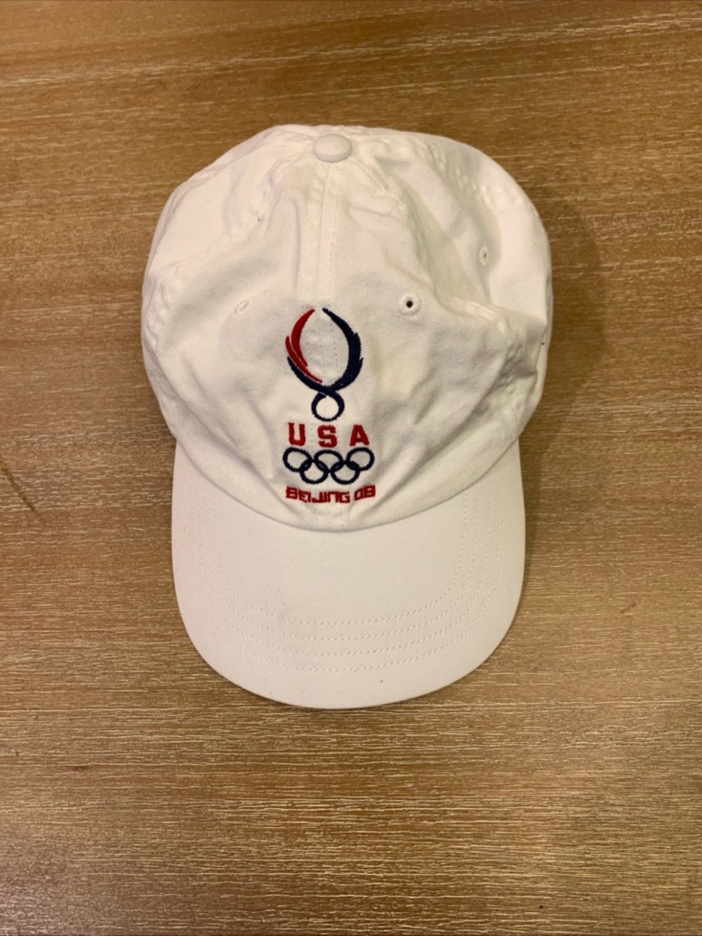 Polo by Ralph Lauren White USA Olympic Baseball Cap with Red & Navy Embroidery